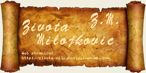 Života Milojković vizit kartica